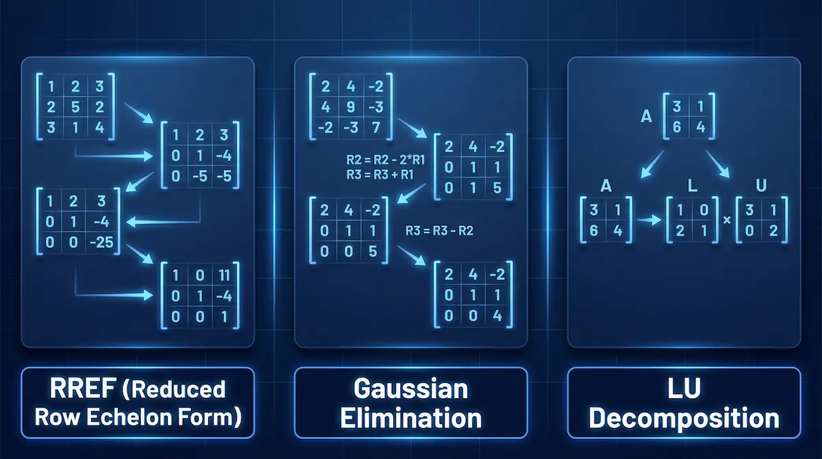 RREF vs Gaussian Elimination Which to Use & When