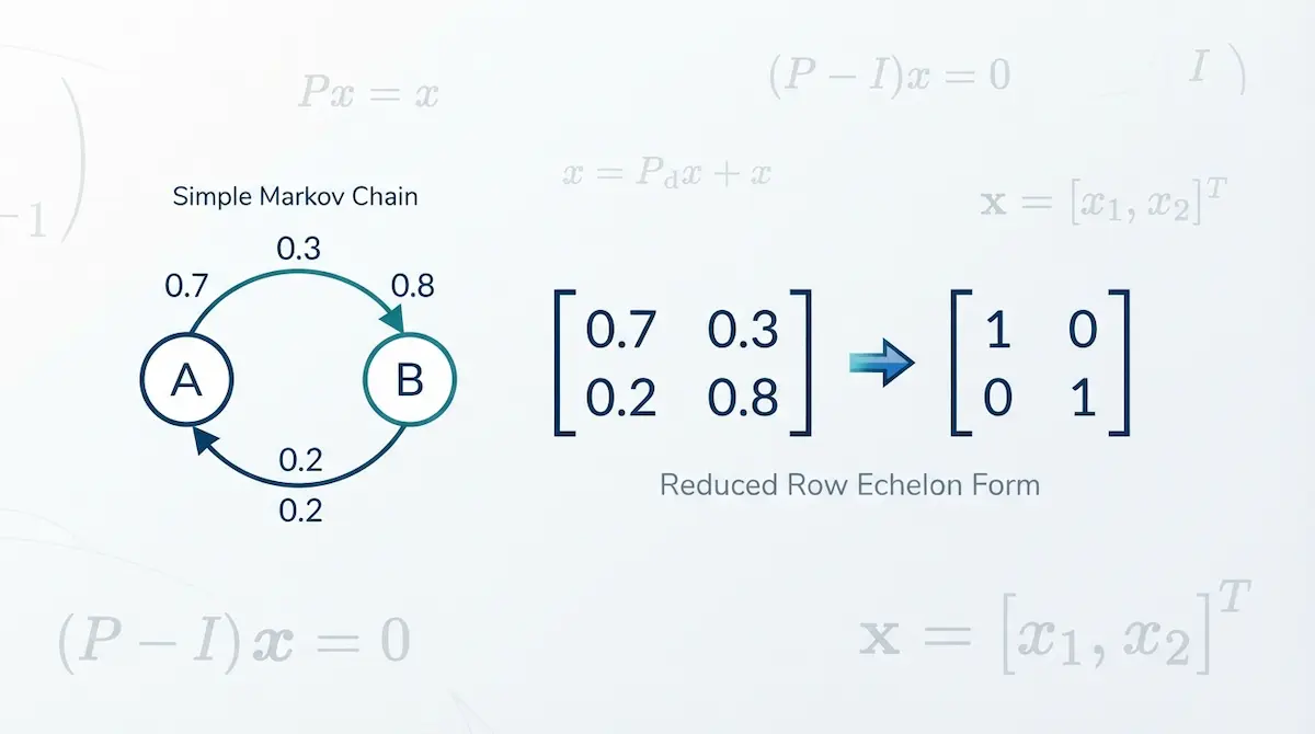 Find Markov Steady States Using RREF Easy Method